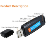 SK001 เครื่องบันทึกเสียง USB แบบพกพาชาร์จได้ ไม่มีหน่วยความจำ