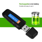 SK001 เครื่องบันทึกเสียง USB แบบพกพาชาร์จได้ ไม่มีหน่วยความจำ