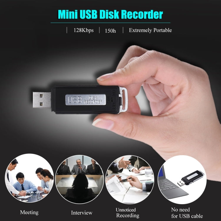 SK868 เครื่องบันทึกเสียง USB แบบพกพาชาร์จได้ 16GB