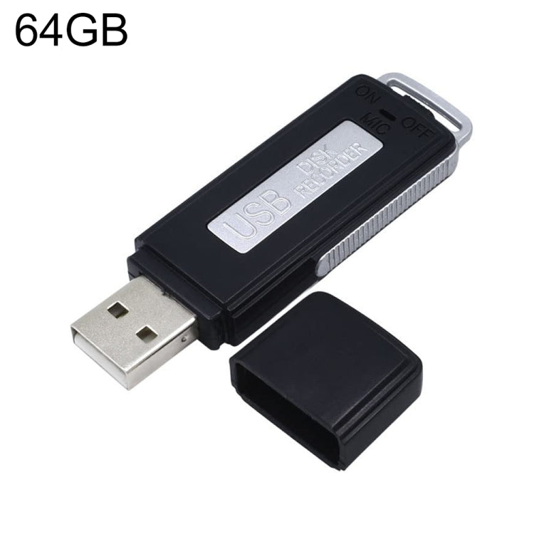 SK868 เครื่องบันทึกเสียง USB แบบพกพาชาร์จได้ 64GB