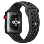สำหรับสายซิลิโคนแฟชั่นคลาสสิก Apple Watch Series 10 42 มม. / 9&8&7 41 มม. / SE 3&SE 2&6&SE&5&4 40 มม. / 3&2&1 38 มม. (สีเทา-ขาว), WA1230A, WA1230B, WA1230BG, WA1230BH, WA1230BL, WA1230BM, WA1230BR, WA1230BY, WA1230C, WA1230D, WA1230DW