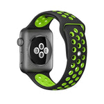 สำหรับสายซิลิโคนแฟชั่นคลาสสิก Apple Watch Series 10 42 มม. / 9&8&7 41 มม. / SE 3&SE 2&6&SE&5&4 40 มม. / 3&2&1 38 มม. (สีเทา-ขาว), WA1230A, WA1230B, WA1230BG, WA1230BH, WA1230BL, WA1230BM, WA1230BR, WA1230BY, WA1230C, WA1230D, WA1230DW