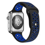 สำหรับสายซิลิโคนแฟชั่นคลาสสิก Apple Watch Series 10 42 มม. / 9&8&7 41 มม. / SE 3&SE 2&6&SE&5&4 40 มม. / 3&2&1 38 มม. (สีเทา-ขาว), WA1230A, WA1230B, WA1230BG, WA1230BH, WA1230BL, WA1230BM, WA1230BR, WA1230BY, WA1230C, WA1230D, WA1230DW