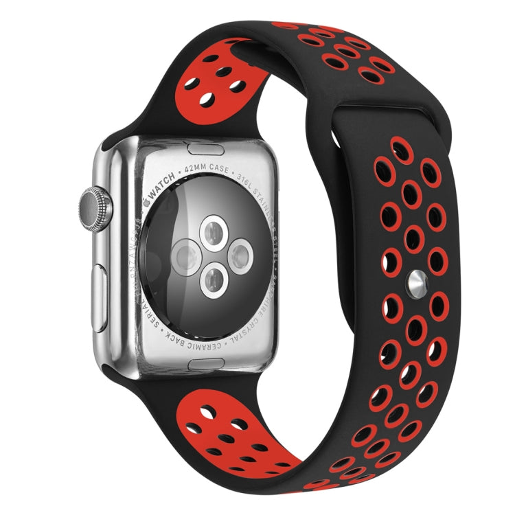 สำหรับสายซิลิโคนแฟชั่นคลาสสิก Apple Watch Series 10 42 มม. / 9&8&7 41 มม. / SE 3&SE 2&6&SE&5&4 40 มม. / 3&2&1 38 มม. (สีเทา-ขาว), WA1230A, WA1230B, WA1230BG, WA1230BH, WA1230BL, WA1230BM, WA1230BR, WA1230BY, WA1230C, WA1230D, WA1230DW
