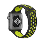 สำหรับสายซิลิโคนแฟชั่นคลาสสิก Apple Watch Series 10 42 มม. / 9&8&7 41 มม. / SE 3&SE 2&6&SE&5&4 40 มม. / 3&2&1 38 มม. (สีเทา-ขาว), WA1230A, WA1230B, WA1230BG, WA1230BH, WA1230BL, WA1230BM, WA1230BR, WA1230BY, WA1230C, WA1230D, WA1230DW