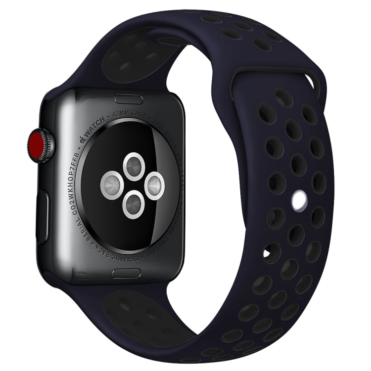 สำหรับสายซิลิโคนแฟชั่นคลาสสิก Apple Watch Series 10 42 มม. / 9&8&7 41 มม. / SE 3&SE 2&6&SE&5&4 40 มม. / 3&2&1 38 มม. (สีเทา-ขาว), WA1230A, WA1230B, WA1230BG, WA1230BH, WA1230BL, WA1230BM, WA1230BR, WA1230BY, WA1230C, WA1230D, WA1230DW
