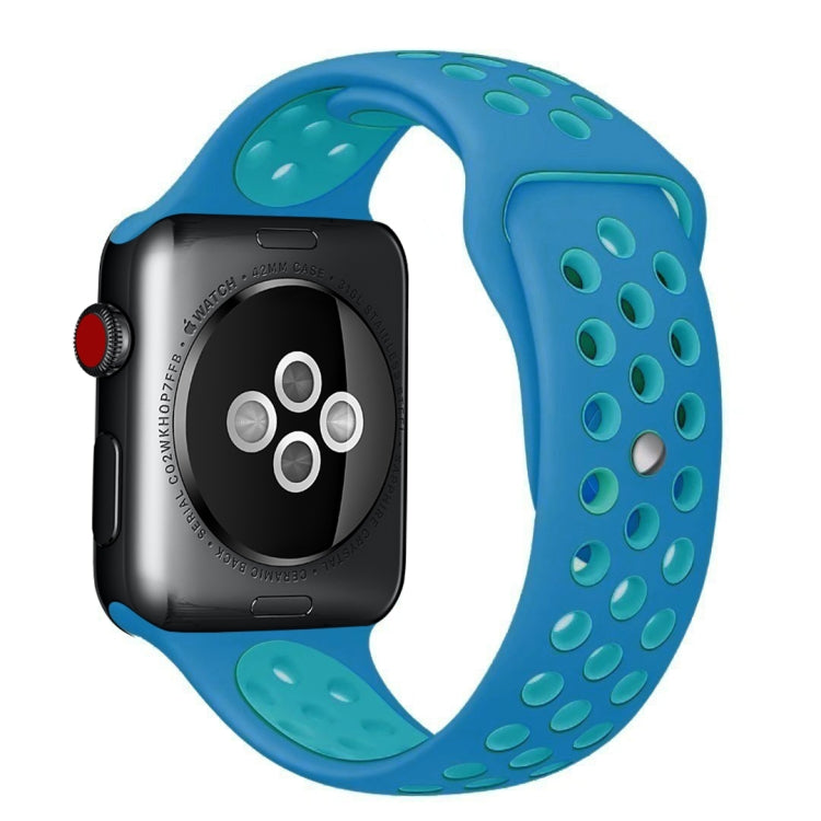 สำหรับสายซิลิโคนแฟชั่นคลาสสิก Apple Watch Series 10 42 มม. / 9&8&7 41 มม. / SE 3&SE 2&6&SE&5&4 40 มม. / 3&2&1 38 มม. (สีเทา-ขาว), WA1230A, WA1230B, WA1230BG, WA1230BH, WA1230BL, WA1230BM, WA1230BR, WA1230BY, WA1230C, WA1230D, WA1230DW