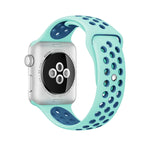 สำหรับสายซิลิโคนแฟชั่นคลาสสิก Apple Watch Series 10 42 มม. / 9&8&7 41 มม. / SE 3&SE 2&6&SE&5&4 40 มม. / 3&2&1 38 มม. (สีเทา-ขาว), WA1230A, WA1230B, WA1230BG, WA1230BH, WA1230BL, WA1230BM, WA1230BR, WA1230BY, WA1230C, WA1230D, WA1230DW