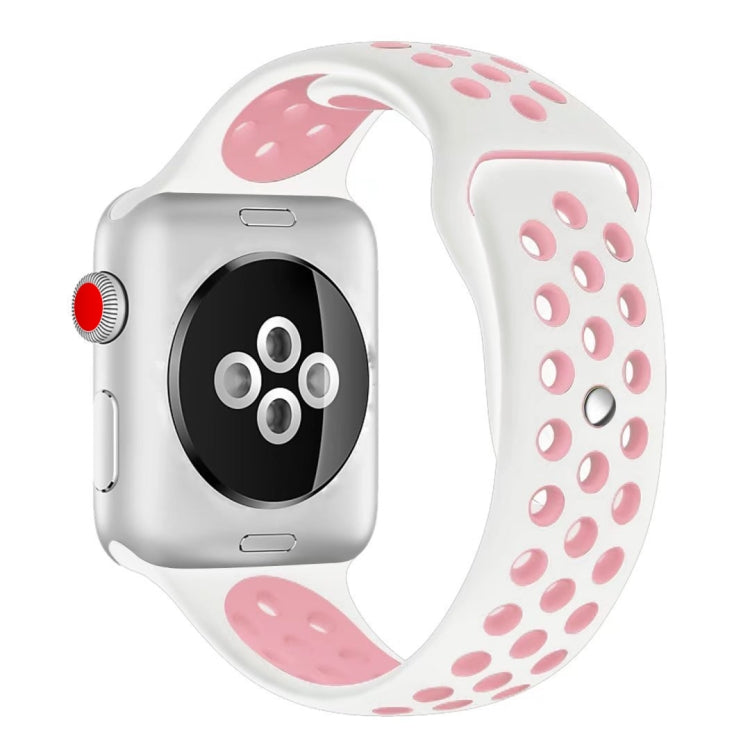 สำหรับสายซิลิโคนแฟชั่นคลาสสิก Apple Watch Series 10 42 มม. / 9&8&7 41 มม. / SE 3&SE 2&6&SE&5&4 40 มม. / 3&2&1 38 มม. (สีเทา-ขาว), WA1230A, WA1230B, WA1230BG, WA1230BH, WA1230BL, WA1230BM, WA1230BR, WA1230BY, WA1230C, WA1230D, WA1230DW