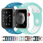 สำหรับสายซิลิโคนแฟชั่นคลาสสิก Apple Watch Series 10 42 มม. / 9&8&7 41 มม. / SE 3&SE 2&6&SE&5&4 40 มม. / 3&2&1 38 มม. (สีเทา-ขาว), WA1230A, WA1230B, WA1230BG, WA1230BH, WA1230BL, WA1230BM, WA1230BR, WA1230BY, WA1230C, WA1230D, WA1230DW