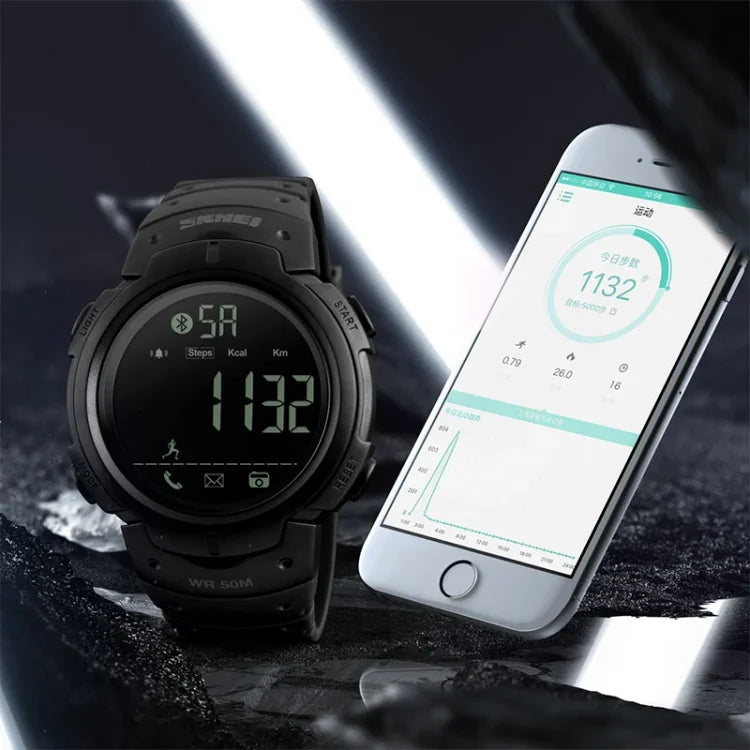 นาฬิกาอัจฉริยะบลูทูธกีฬากันน้ำ 50 เมตร SKMEI 1301 รองรับระบบ Android และ iOS