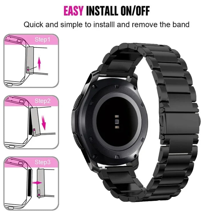 สายสแตนเลสสตีลสำหรับ Samsung Gear S3 22 มม.
