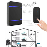 N15K-1T1-B กริ่งประตูไร้สาย IP55 กันน้ำ 110dB ประหยัดพลังงาน WiFi พร้อมไฟกลางคืน, เพลงให้เลือก 53 เพลง, ระยะรับสัญญาณ: 300ม., N15K-1T1-B สีขาว, N15K-1T1-B สีดำ