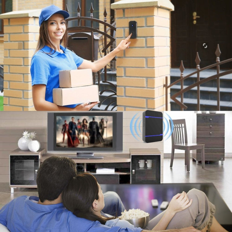 N15K-1T1-B กริ่งประตูไร้สาย IP55 กันน้ำ 110dB ประหยัดพลังงาน WiFi พร้อมไฟกลางคืน, เพลงให้เลือก 53 เพลง, ระยะรับสัญญาณ: 300ม., N15K-1T1-B สีขาว, N15K-1T1-B สีดำ