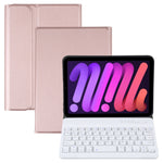 A06 เคสแท็บเล็ตหนังพร้อมคีย์บอร์ดบลูทูธ TPU บางพิเศษลายหนังแกะถอดแยกได้ พร้อมขาตั้ง สำหรับ iPad mini 6 / mini 7, A06