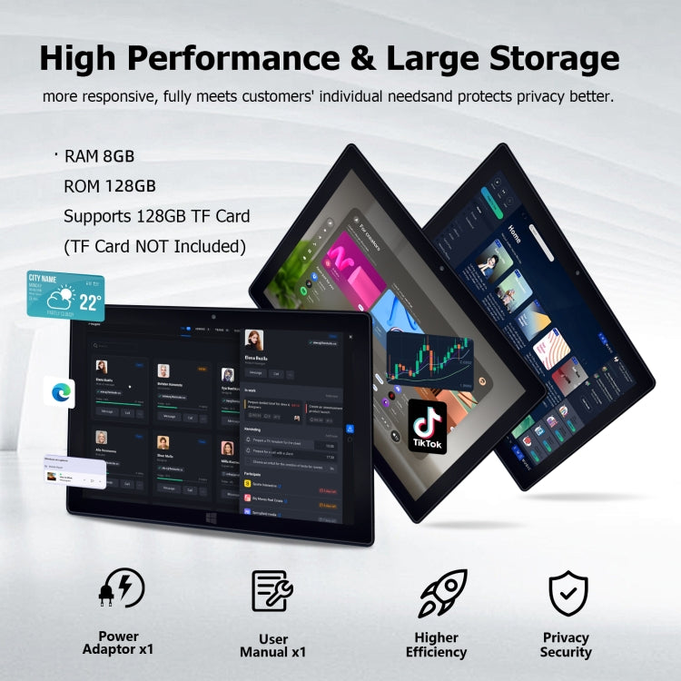 Windows 10, Intel Celeron J3455 Quad Core, รองรับการ์ด TF & HDMI & Bluetooth & Dual WiFi, พร้อมคีย์บอร์ด, N4000 4-Core 8GB+128GB พร้อมคีย์บอร์ด