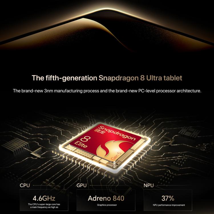 แท็บเล็ต Honor MagicPad3 Pro ขนาด 13.3 นิ้ว WiFi, 12GB+512GB MagicOS 10.0 Qualcomm Snapdragon 8 Lite Gen5 Octa Core, 12GB+512GB