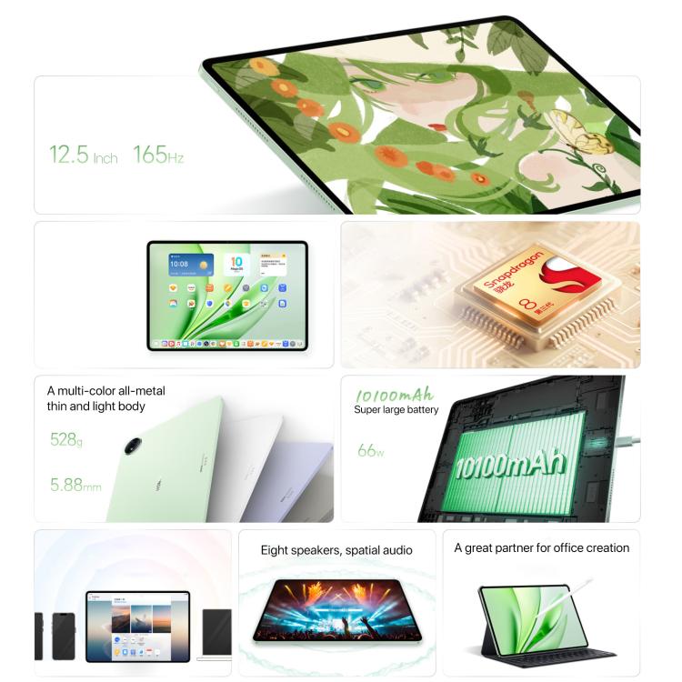 แท็บเล็ต Honor MagicPad3 ขนาด 12.5 นิ้ว WiFi, 8GB+256GB MagicOS 9.0.1 Qualcomm Snapdragon 8 Gen3 Octa Core, 8GB+256GB