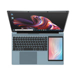 UNIWA ULAP Q15ZR แล็ปท็อป, 8GB+512GB, หน้าจอคู่ 15.6 นิ้ว และ 7 นิ้ว Windows 11 Intel Alder Lake N100 Octa Core, ปลั๊ก AU, 8GB+512GB