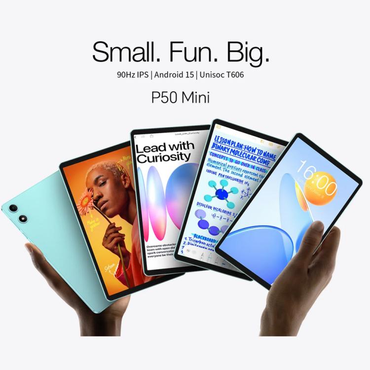 แท็บเล็ต Teclast P50 Mini WiFi, 4GB+128GB, 8.7 นิ้ว Android 15 Unisoc T606 Octa Core, P50 Mini