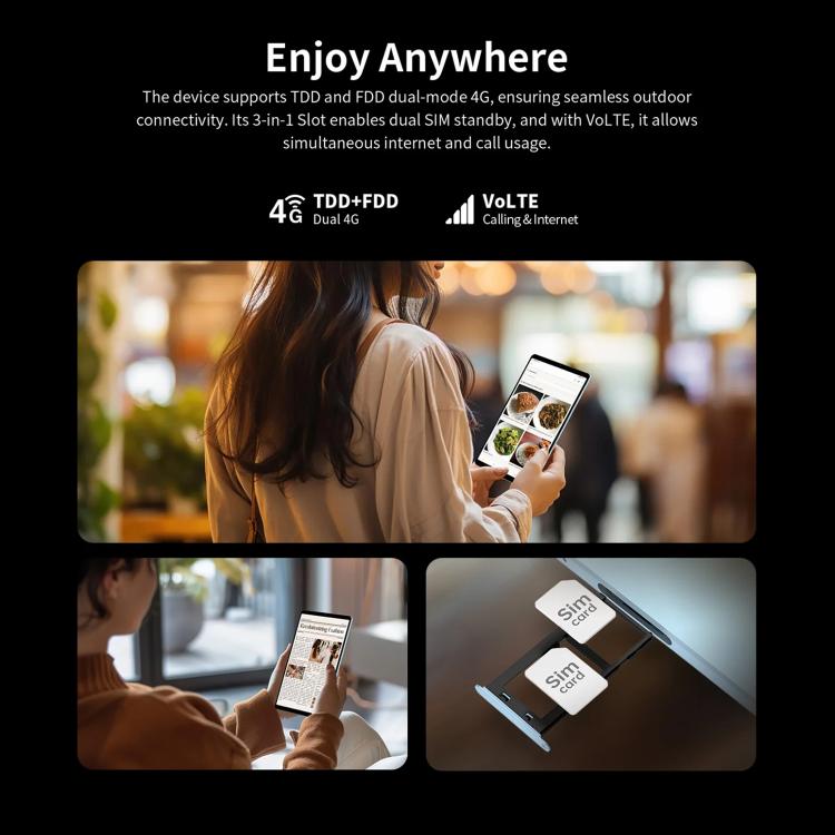 แท็บเล็ต Teclast T50 Mini 4G LTE, 8GB+128GB, 8.7 นิ้ว Android 15 MediaTek Helio G99 Octa Core, รองรับซิมคู่, T50 Mini