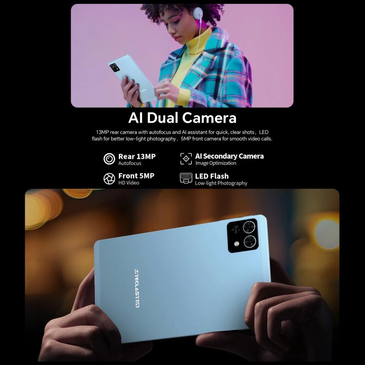 แท็บเล็ต Teclast T50 Mini 4G LTE, 8GB+128GB, 8.7 นิ้ว Android 15 MediaTek Helio G99 Octa Core, รองรับซิมคู่, T50 Mini