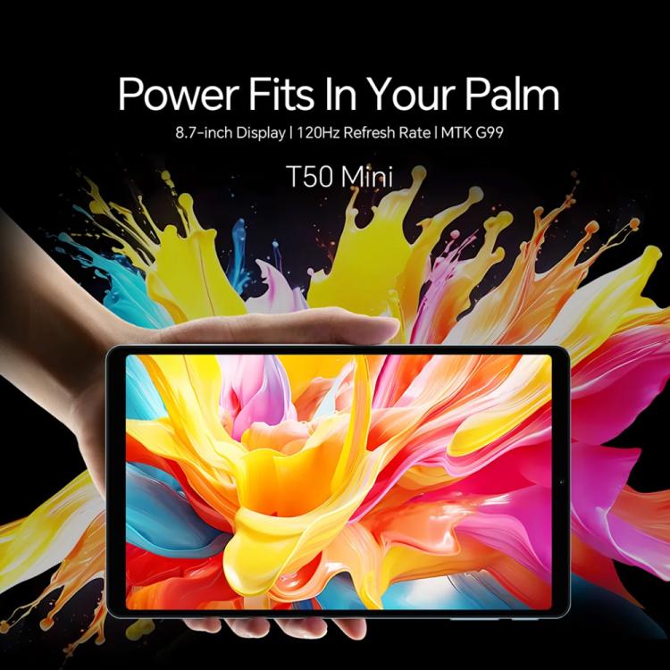 แท็บเล็ต Teclast T50 Mini 4G LTE, 8GB+128GB, 8.7 นิ้ว Android 15 MediaTek Helio G99 Octa Core, รองรับซิมคู่, T50 Mini