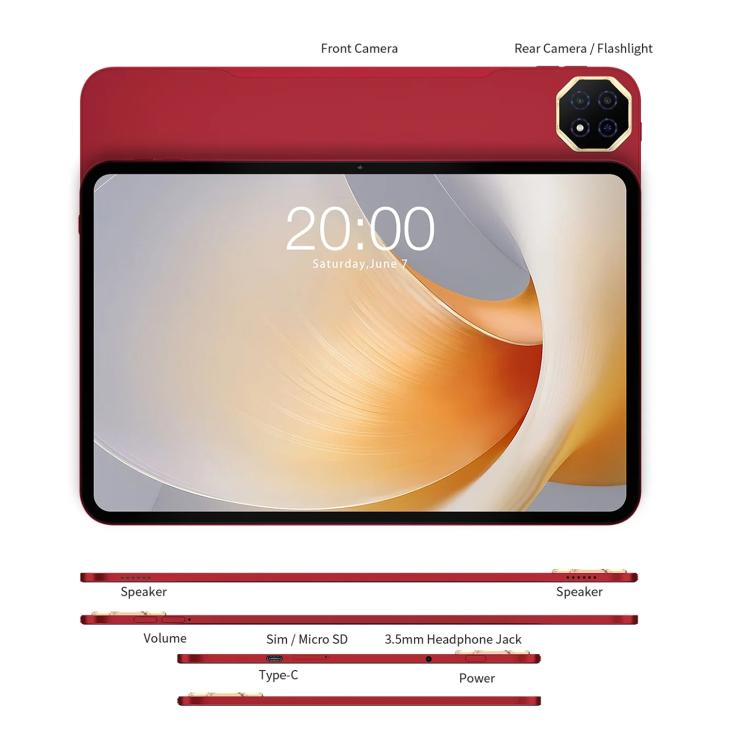 แท็บเล็ต Teclast T65 Plus 4G LTE, 8GB+256GB, 13.4 นิ้ว Android 15 MediaTek Helio G99 Octa Core, รองรับซิมคู่, T65 Plus