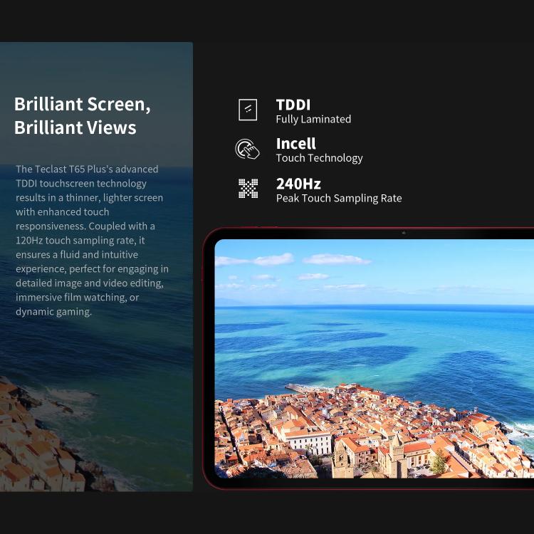 แท็บเล็ต Teclast T65 Plus 4G LTE, 8GB+256GB, 13.4 นิ้ว Android 15 MediaTek Helio G99 Octa Core, รองรับซิมคู่, T65 Plus