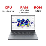 Lenovo XiaoXin 16 SE 2025 แล็ปท็อป, 16 นิ้ว, 16GB+512GB, Windows 11, Intel Core i5-13420H 8-Core, ปลั๊ก US, XiaoXin 16 SE 2025