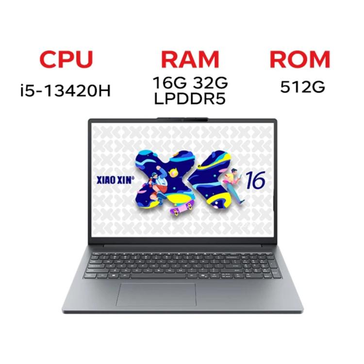 Lenovo XiaoXin 16 SE 2025 แล็ปท็อป, 16 นิ้ว, 16GB+512GB, Windows 11, Intel Core i5-13420H 8-Core, ปลั๊ก US, XiaoXin 16 SE 2025
