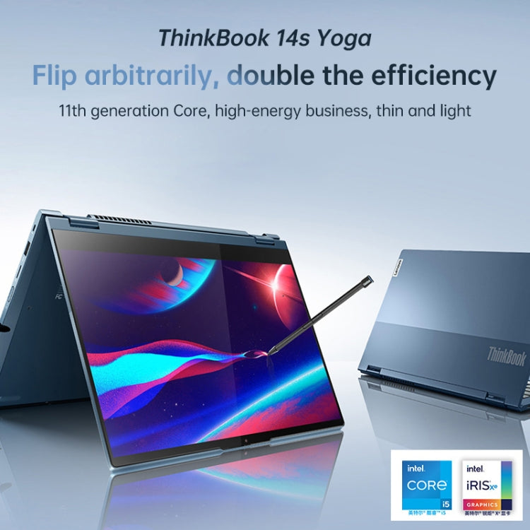 Windows 10 Professional Edition, Intel Core i5-1135G7 Quad Core ความเร็วสูงสุด 4.2GHz, รองรับ WiFi 6, บลูทูธ และ HDMI, ปลั๊กสหรัฐอเมริกา (สีน้ำเงิน), Yoga 1JCD Core i5