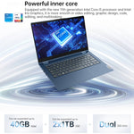 Windows 10 Professional Edition, Intel Core i5-1135G7 Quad Core ความเร็วสูงสุด 4.2GHz, รองรับ WiFi 6, บลูทูธ และ HDMI, ปลั๊กสหรัฐอเมริกา (สีน้ำเงิน), Yoga 1JCD Core i5