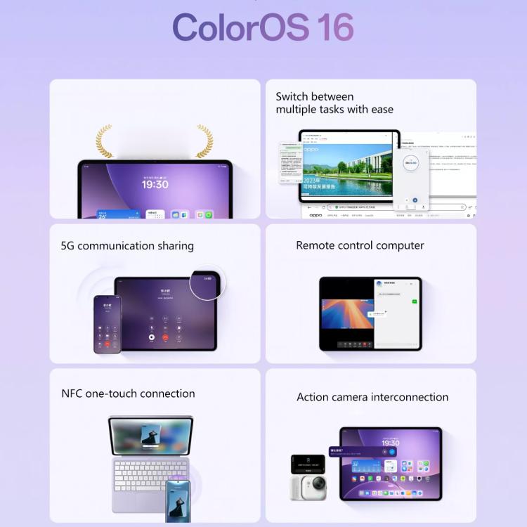 OPPO Pad 5 แท็บเล็ตพีซี 12.1 นิ้ว, 8GB+128GB, ColorOS 16.0 MediaTek Dimensity 8350 Octa Core, 8GB+128GB
