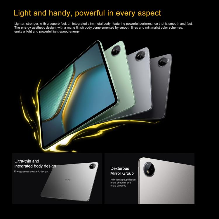 แท็บเล็ตพีซี iQOO Pad5 ขนาด 12.1 นิ้ว, 8GB+128GB, OriginOS 5 MediaTek Dimensity 9300+ Octa Core, 8GB+128GB