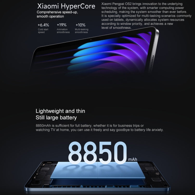 Xiaomi Pad 7 11.2 นิ้ว, 8GB+256GB, HyperOS 2 Qualcomm Snapdragon 7+ Gen3 Octa Core, 8GB+256GB