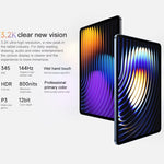 Xiaomi Pad 7 11.2 นิ้ว, 8GB+256GB, HyperOS 2 Qualcomm Snapdragon 7+ Gen3 Octa Core, 8GB+256GB