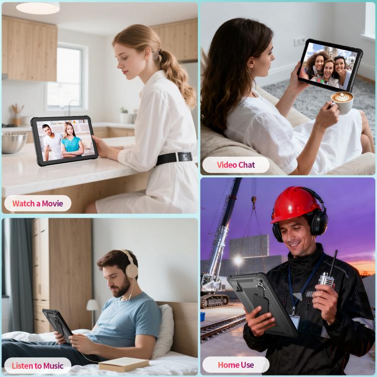 แท็บเล็ต PC กันน้ำกันกระแทก UNIWA UTAB R1040 IP67, 8GB+128GB, 10.1 นิ้ว Android 15 Mediatek MT8786 Octa Core, เครือข่าย: 4G, ปลั๊ก US, UTAB R1040