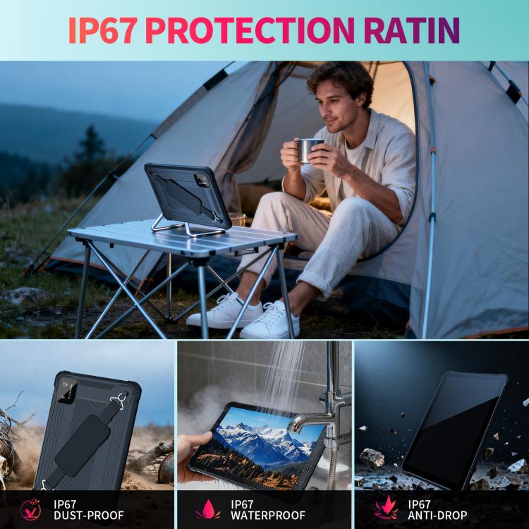 แท็บเล็ต PC กันน้ำกันกระแทก UNIWA UTAB R1040 IP67, 8GB+128GB, 10.1 นิ้ว Android 15 Mediatek MT8786 Octa Core, เครือข่าย: 4G, ปลั๊ก US, UTAB R1040