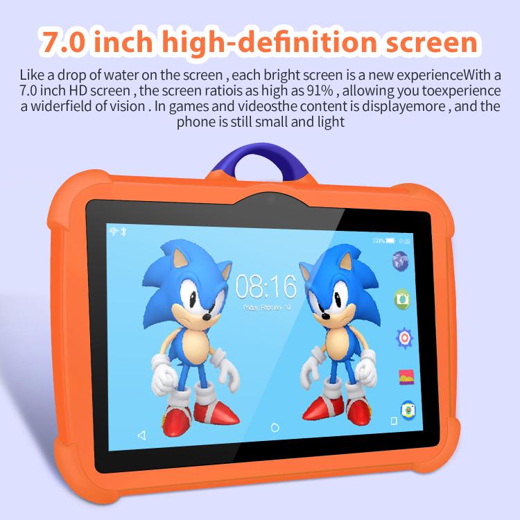แท็บเล็ตพีซีสำหรับเด็ก BDF C8 ขนาด 7 นิ้ว WiFi, 1GB+16GB, Android 8.1 MTK6735 Octa Core CPU, ปลั๊ก US, 3GB+32GB