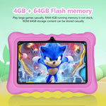 แท็บเล็ตพีซีสำหรับเด็ก BDF T7 ขนาด 7 นิ้ว WiFi พร้อมเคสซิลิโคน, 2GB+32GB, Android 8.1 MTK6735 Quad Core CPU, ปลั๊ก US, 4GB+64GB