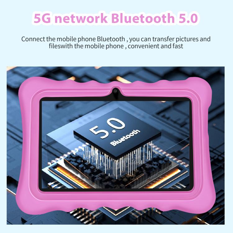 แท็บเล็ตพีซีสำหรับเด็ก BDF T7 ขนาด 7 นิ้ว WiFi พร้อมเคสซิลิโคน, 2GB+32GB, Android 8.1 MTK6735 Quad Core CPU, ปลั๊ก US, 4GB+64GB