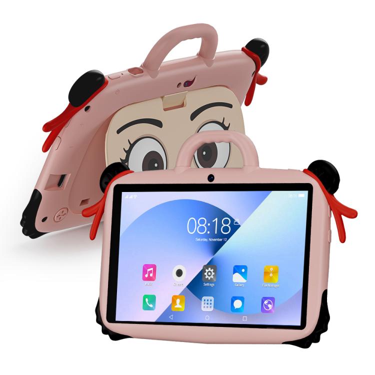 แท็บเล็ตสำหรับเด็ก BDF ขนาด 7 นิ้ว WiFi พร้อมเคสซิลิโคนรูปเนจา, 1GB+16GB, Android 8.1 MTK6735 Quad Core CPU, ปลั๊กสหรัฐอเมริกา, 3GB+32GB
