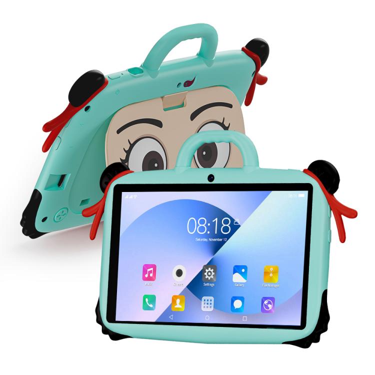 แท็บเล็ตสำหรับเด็ก BDF ขนาด 7 นิ้ว WiFi พร้อมเคสซิลิโคนรูปเนจา, 1GB+16GB, Android 8.1 MTK6735 Quad Core CPU, ปลั๊กสหรัฐอเมริกา, 3GB+32GB