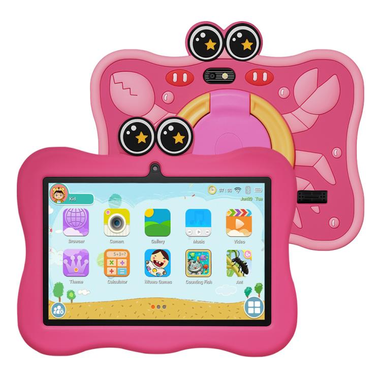 BDF 7 inch WiFi Kids Tablet PC with Crab Silicone Case, 1GB+16GB, Android 8.1 MTK6735 Quad Core CPU, US Plug, 3GB+32GB