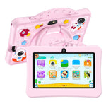 แท็บเล็ตสำหรับเด็ก BDF ขนาด 7 นิ้ว WiFi พร้อมเคสซิลิโคนรูปนักบินอวกาศแบบพกพา, 1GB+16GB, Android 8.1 MTK6735 Quad Core CPU, ปลั๊กสหรัฐอเมริกา, 3GB+32GB