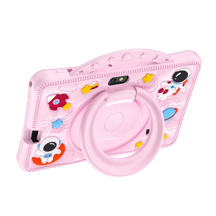 แท็บเล็ตสำหรับเด็ก BDF ขนาด 7 นิ้ว WiFi พร้อมเคสซิลิโคนรูปนักบินอวกาศแบบพกพา, 1GB+16GB, Android 8.1 MTK6735 Quad Core CPU, ปลั๊กสหรัฐอเมริกา, 3GB+32GB