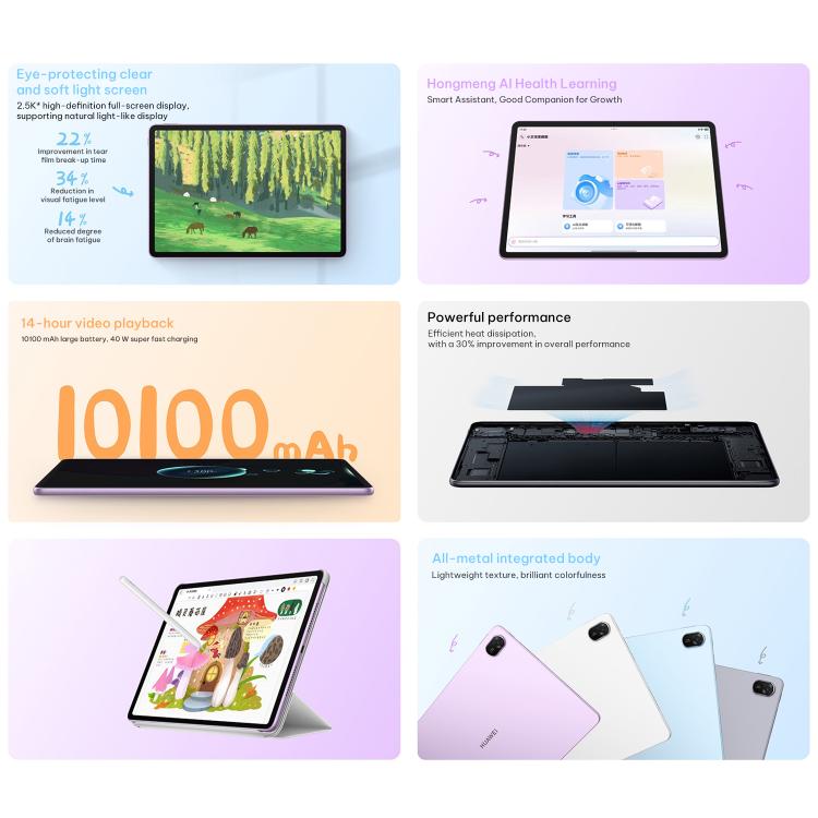 HUAWEI MatePad 11.5 นิ้ว 2026 WiFi รุ่น Soft Light, 12GB+256GB, HarmonyOS 5.1 Hisilicon Kirin T82B, ไม่รองรับ Google Play, WiFi 12GB+256GB รุ่น Soft Light