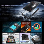 แท็บเล็ตกันกระแทก HOTWAV Tab R9 Pro IP68/IP69K, 6GB+256GB, 11 นิ้ว Android 14 Unisoc T606 Octa Core 4G Network, เวอร์ชันทั่วโลกพร้อม Google Play, ปลั๊ก EU, Tab R9 Pro