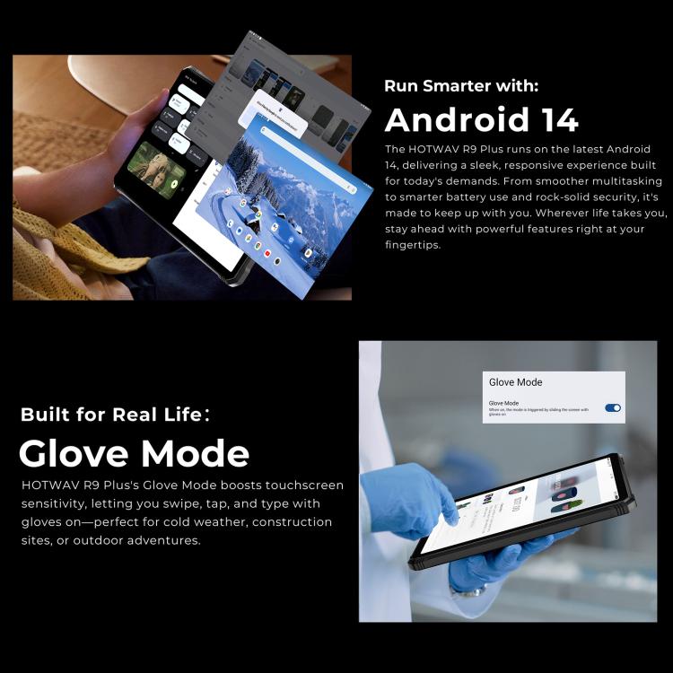 แท็บเล็ตกันกระแทก HOTWAV Tab R9 Plus IP68/IP69K, 8GB+512GB, 11 นิ้ว Android 14 Unisoc T7280 Octa Core 4G, เวอร์ชันทั่วโลกพร้อม Google Play, ปลั๊ก EU, Tab R9 Plus